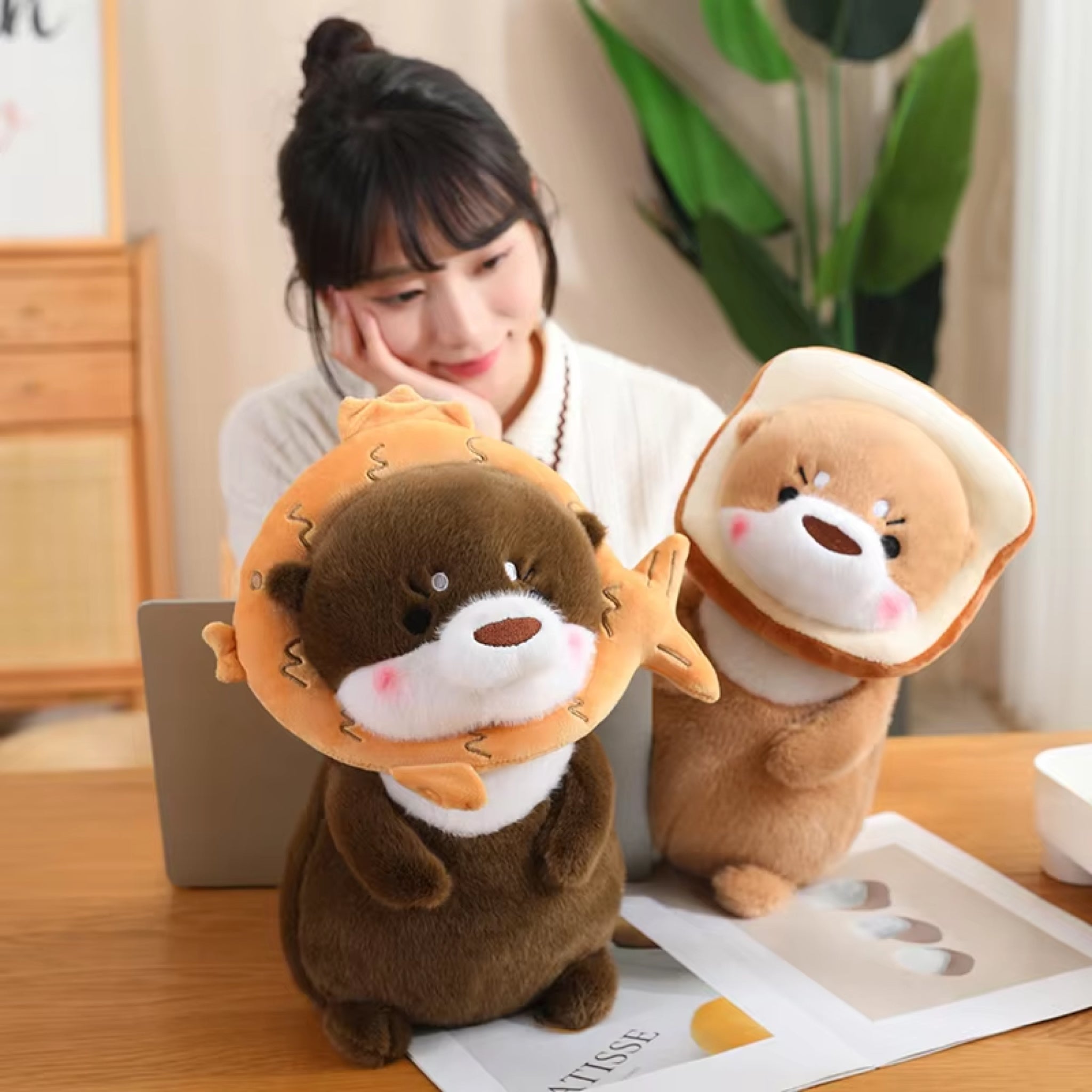 Kawaii Otter Plush With Hats