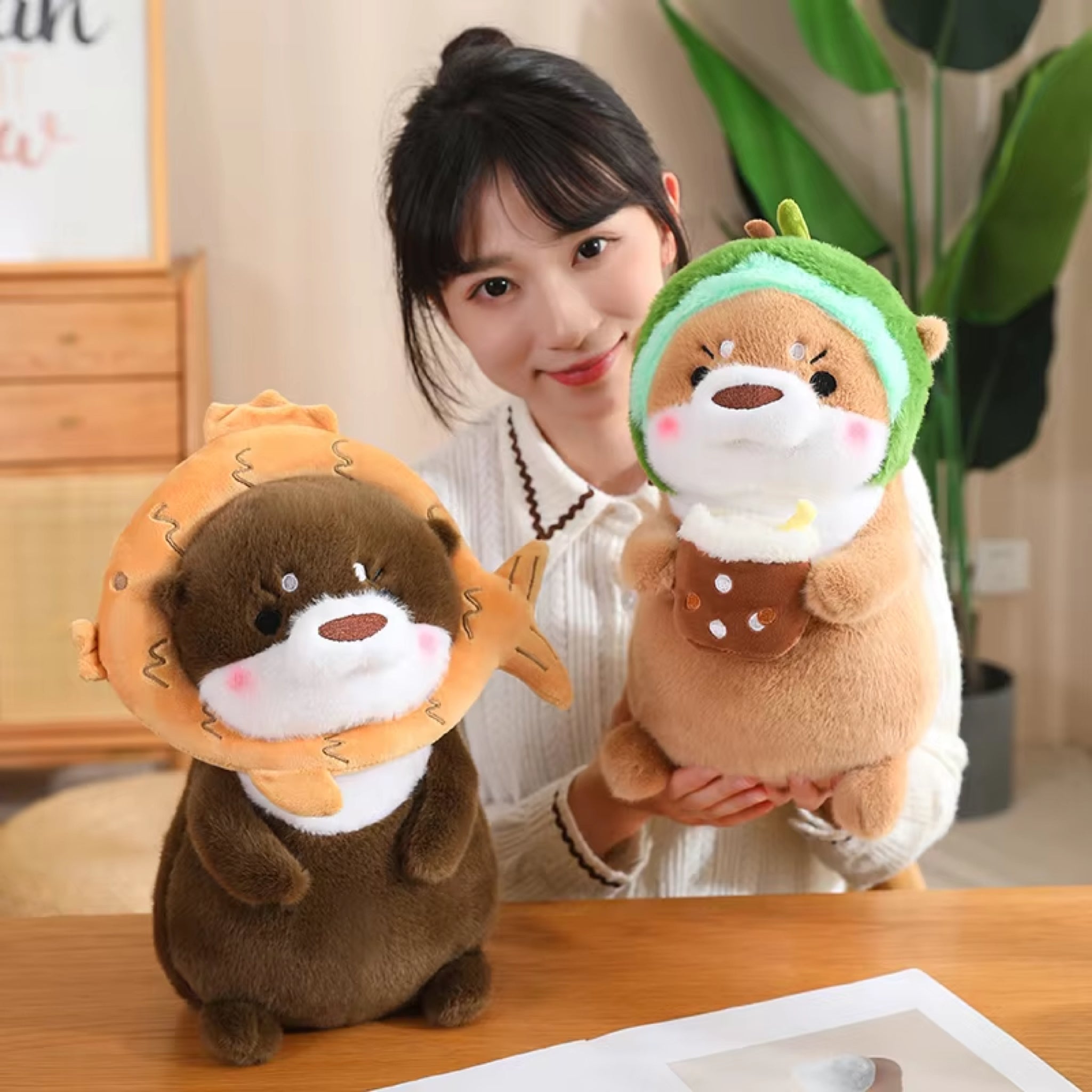 Kawaii Otter Plush With Hats