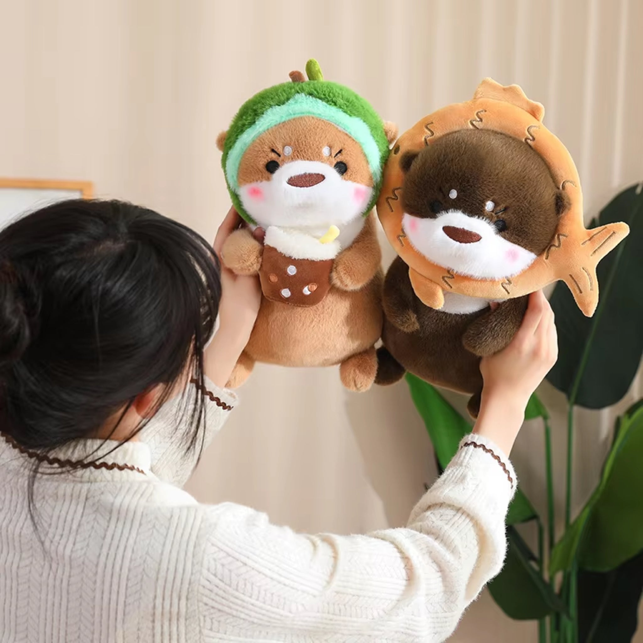 Kawaii Otter Plush With Hats