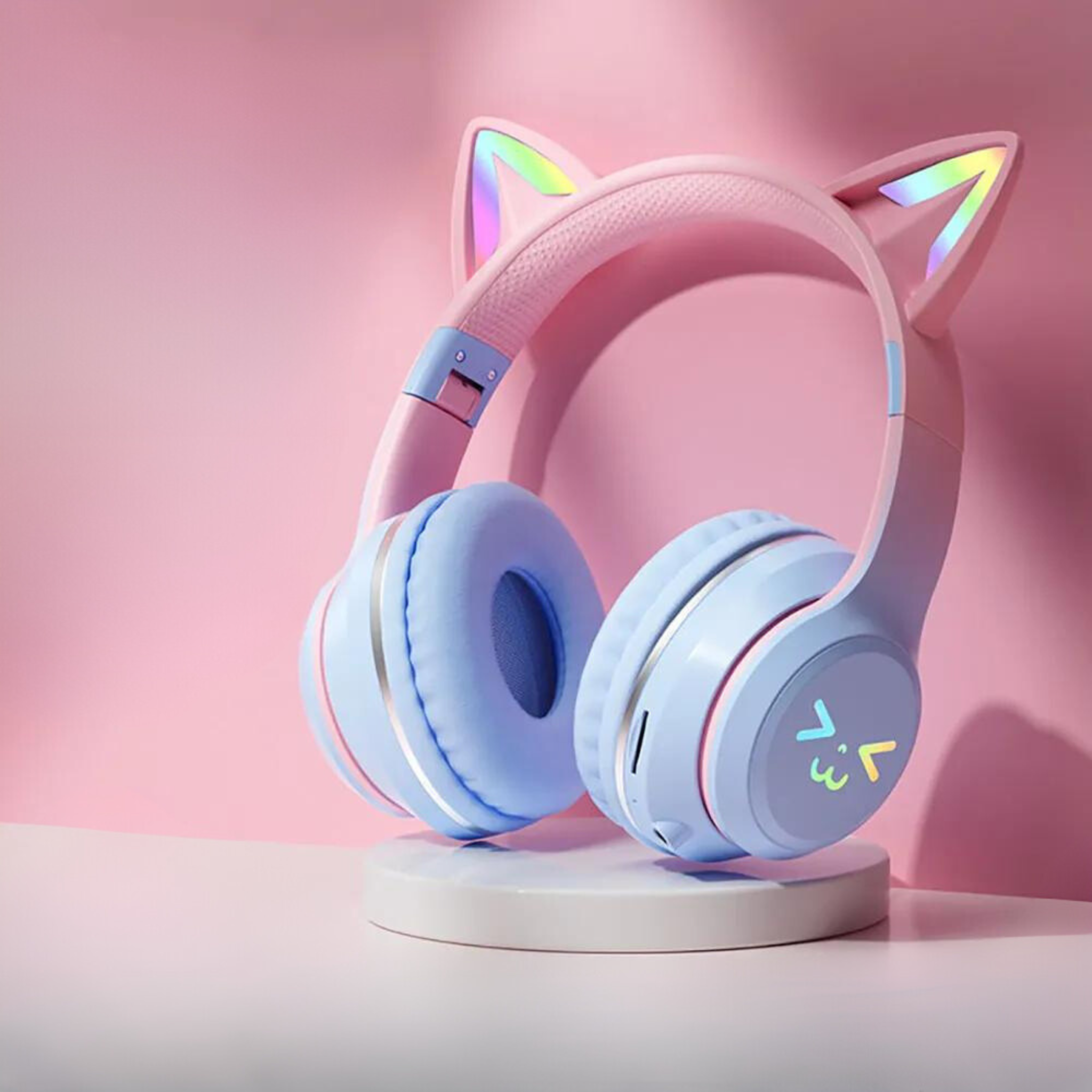 RGB Gradient Cat Ear Headphones - Bluetooth